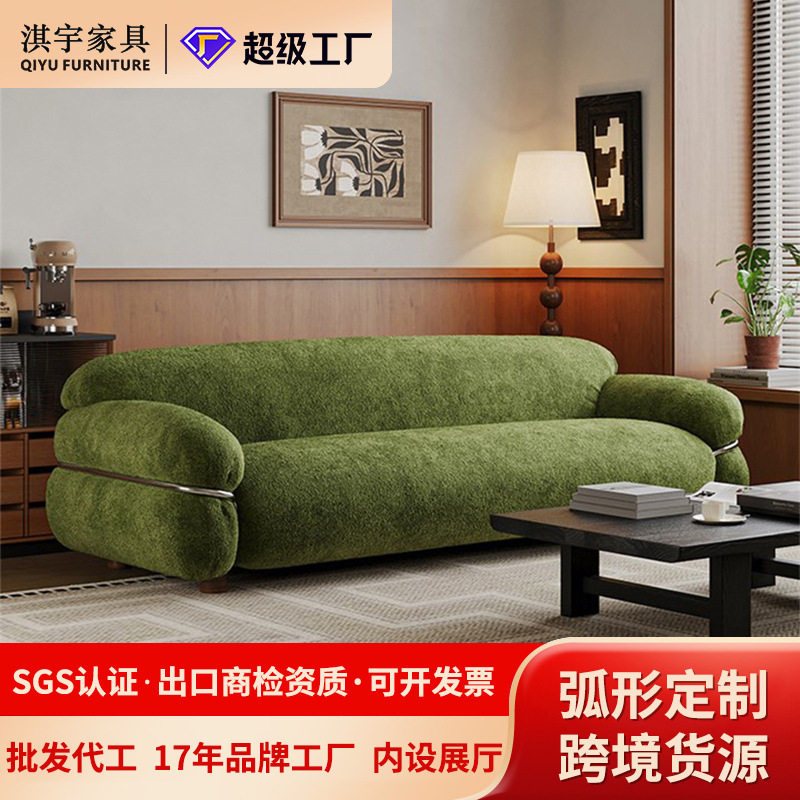 现代简约直排沙发三人位布艺沙发客厅出租房直排沙发卧室小型订置