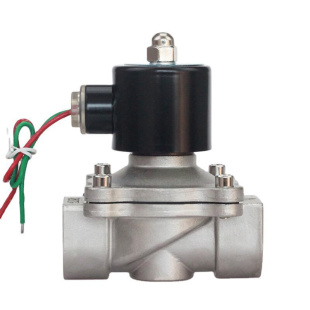 304不銹鋼電磁開關閥2W水閥氣閥220V24V6分DN15DN25DN32DN40DN50