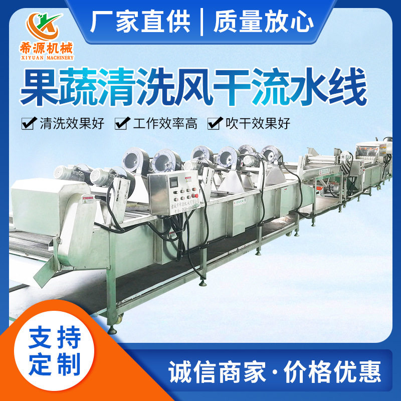 水果清洗风干流水线 黄秋葵清洗机dfs-8745型干辣椒清洗机 洗果机