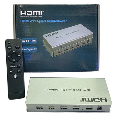 HDMI 4x1 Quad Multi-viewer高清4进1出HDMI分割器画面无缝画中画