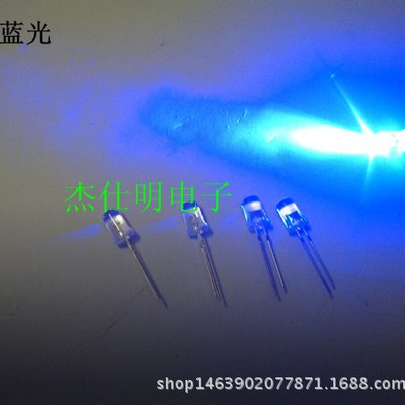 5MM短脚红/黄/蓝/绿/白/暖白/橙/紫/粉红光高亮圆头聚光LED灯珠