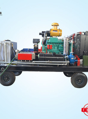1200bar大型野外作业冷水清洗机柴油驱动大型高压水射流清洗设备