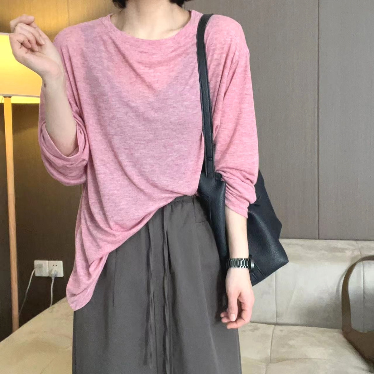 夏天冰丝防晒罩衫长袖上衣女夏季新款薄款宽松外穿胖mm大码0906z图片