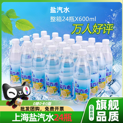 老上海盐汽水官方旗舰店延中牌柠檬味碳酸饮料整箱600ml*24瓶