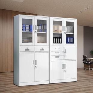 钢制办公室文件柜铁皮档案柜财务凭证柜资料柜矮柜员工储物更衣柜