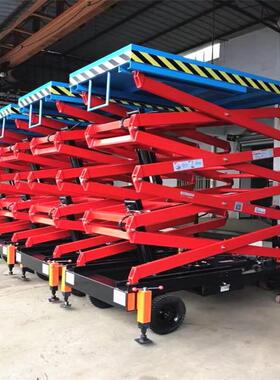 厂家小型移动高空作业平台四脚交叉自行式高空作业平台