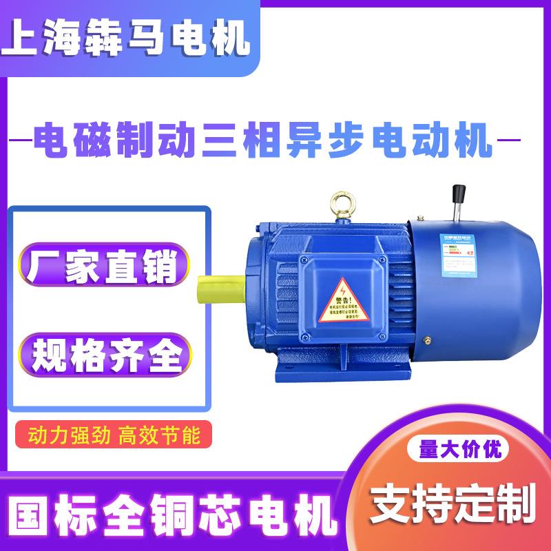 国标电机电磁制动三相异步电动机YEJ112M-4极4W380v切片机通用