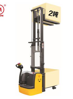 厂家直销全电动堆垛车步行式液压双托盘2T堆高升高装卸堆垛车