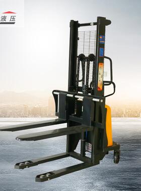 半电动堆高车1吨1.5t2t液压升降装卸叉车半自动堆高车托盘堆高机