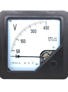 1T1-V指针式交流电压表1T1-450V500V250V300V12KV机械板表伏特表