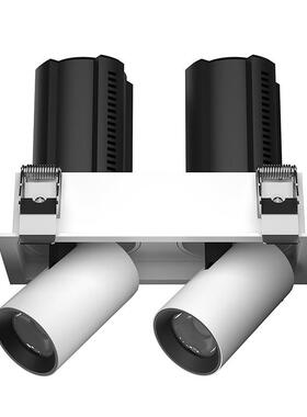 可调角度嵌入式led天花灯展馆服装店常用7W模块系列可伸缩拉伸灯