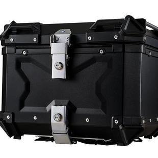 100L铝合金摩托车尾箱高级耐看可拆卸平面 80L 压纹银 65L 现55L