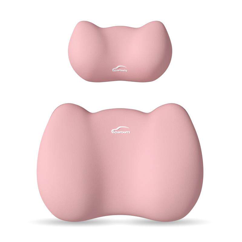 汽车头枕护颈枕记忆棉靠枕头四季座椅车用头枕一对可爱卡通