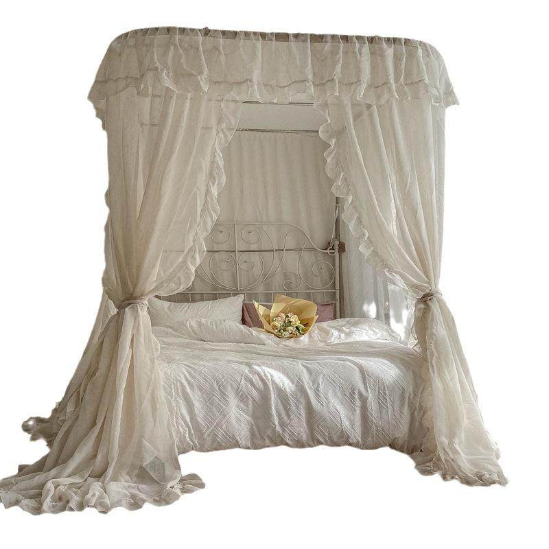 2025新款u型导轨式亚麻床幔1.8家用卧室公主风落地蚊帐轨道式床帘,床上用品,蚊帐,淘宝优惠券,粉丝福利购,淘宝优惠卷