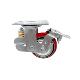 聚氨酯减震脚轮重型工业设备铁芯弹簧刹车轮抗压耐磨PU定向轮