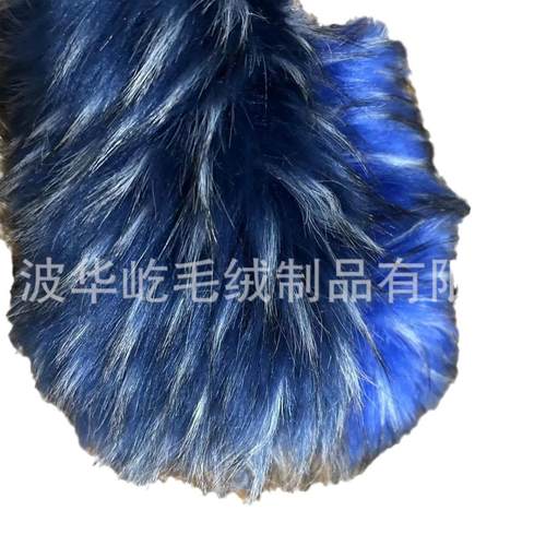现货供应2600克貉子毛长毛绒提花针织面料优质仿真狐狸毛布料