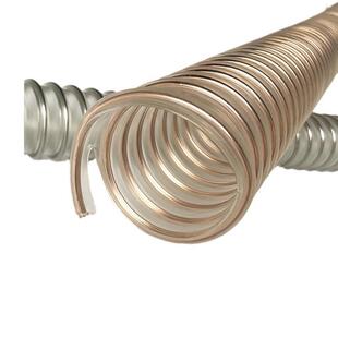 PU钢丝软管厂家食品级内壁光滑钢丝管吸料管PU钢丝增强聚氨酯软管