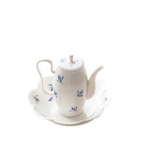 纯手绘蝴蝶兰茶壶陶瓷女士精致茶具套装家用冲茶器带过滤泡茶壶