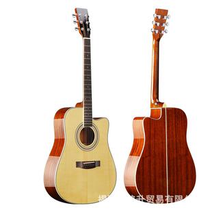 全单面单吉他工厂直销多种款式云杉木桃花芯玫瑰木单板41寸40寸
