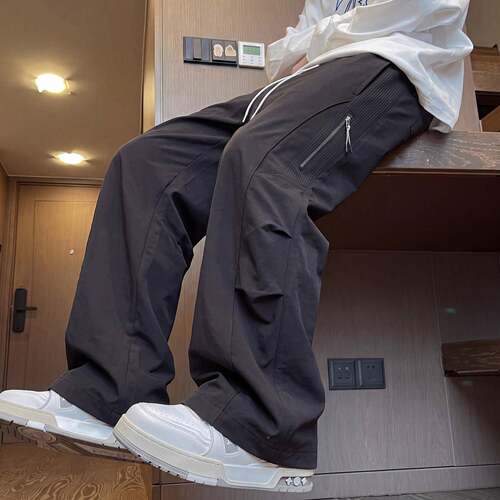 春秋季青少年工装长裤子男初高大童中学生阔腿直筒裤休闲孩运K657