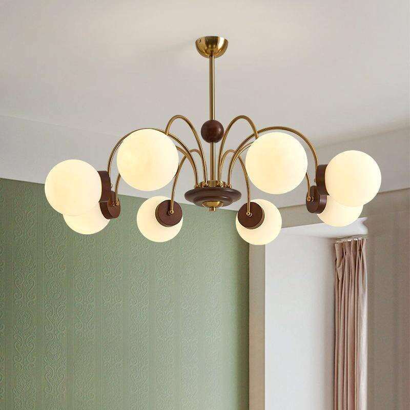 中古客厅主灯高级感法式复古实木卧室书房美式胡桃色餐厅魔豆吊灯,3C数码配件,USB灯,淘宝优惠券,粉丝福利购,淘宝优惠卷