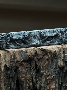 山鬼凝望雷祖护佑道系传统文化手作錾刻镀银款手镯复古国潮