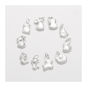 满月精工生肖项链吊坠亲子款 情侣生日礼物 生肖锁骨链单坠子