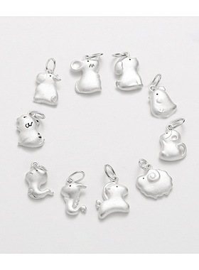 满月精工生肖项链吊坠亲子款生肖锁骨链单坠子 情侣生日礼物