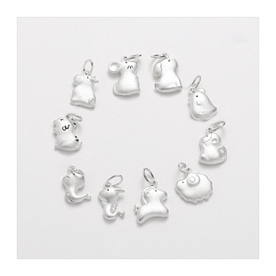 满月精工生肖项链吊坠亲子款生肖锁骨链单坠子 情侣生日礼物