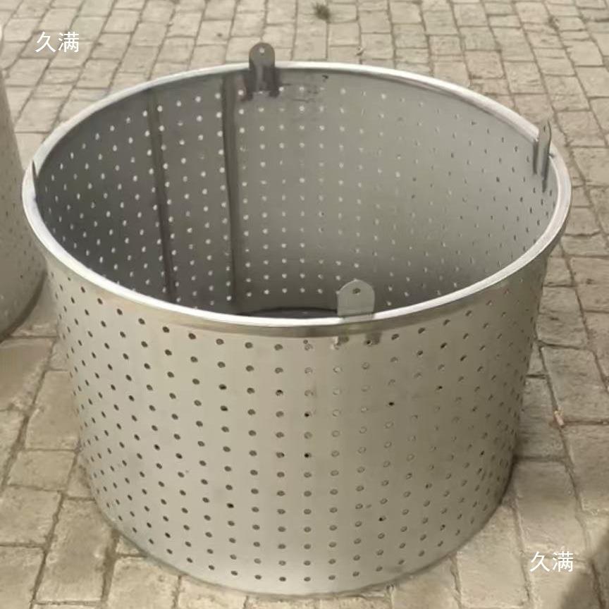 不锈钢漏桶淘洗沥水篮饭店控水桶卤肉店加厚加高大号过滤网筛