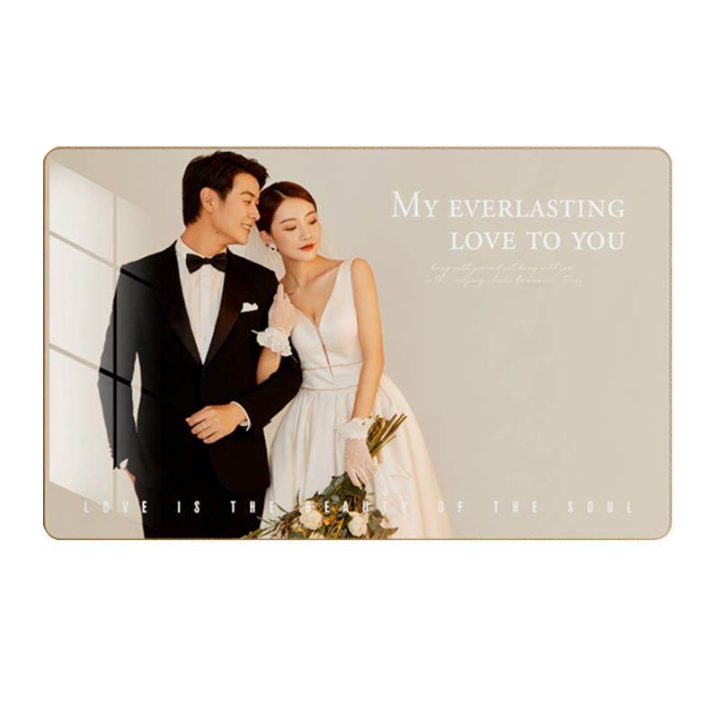 ALI6定制婚纱照挂墙洗照片加相框制作床头结婚照全家福水晶大照