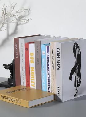 简约现代中式假书仿真书装饰品摆设创意家居客厅书壳模型书本摆件