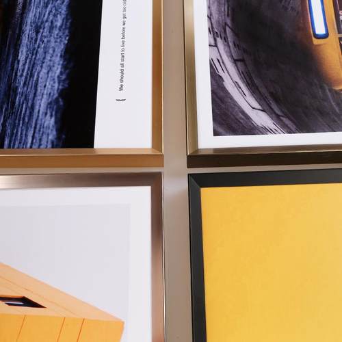 金属画画框线线条新款立体斜边铝合金相框证书执照框aa4可