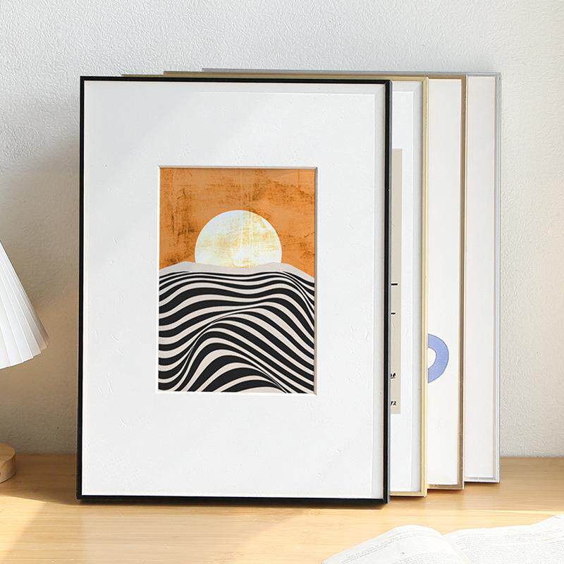 铝合金相框挂墙简约画框十字绣拼图裱框装裱海报A金属框架A4