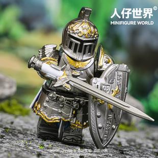 最终幻想FF14骑士套萨罗斯克德神罗战士第三方拼装积木人仔玩具