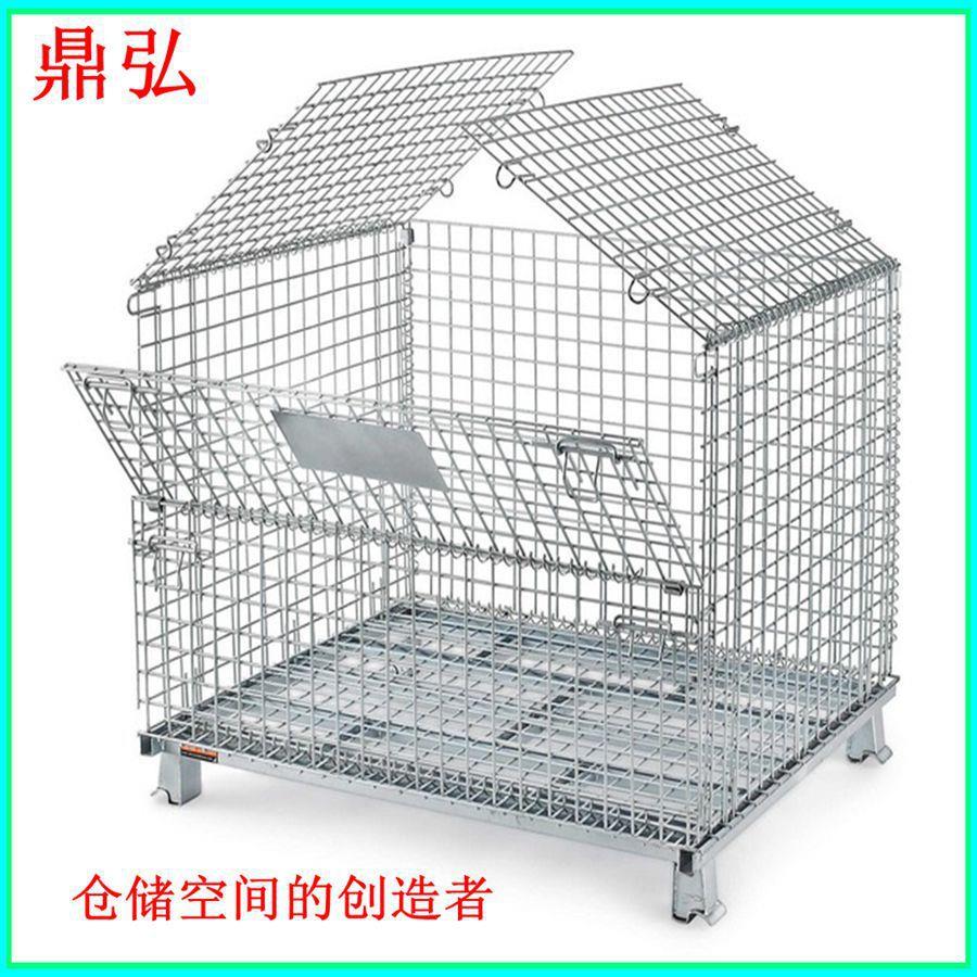 仓储笼折叠铁框定制周转铁筐快递分拣推车货筐仓库笼储物笼蝴蝶笼