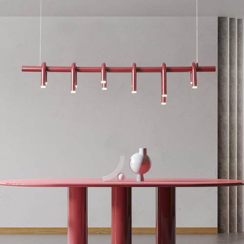 现代简U型客厅吊灯北极欧长条餐板厅台卧室样房吧岛台圆D1968环形