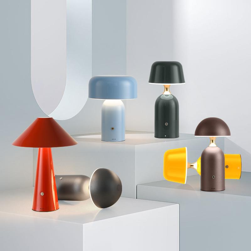 卧室床头触摸充电台灯创意ins网红马卡龙无线便携餐厅桌面氛围灯