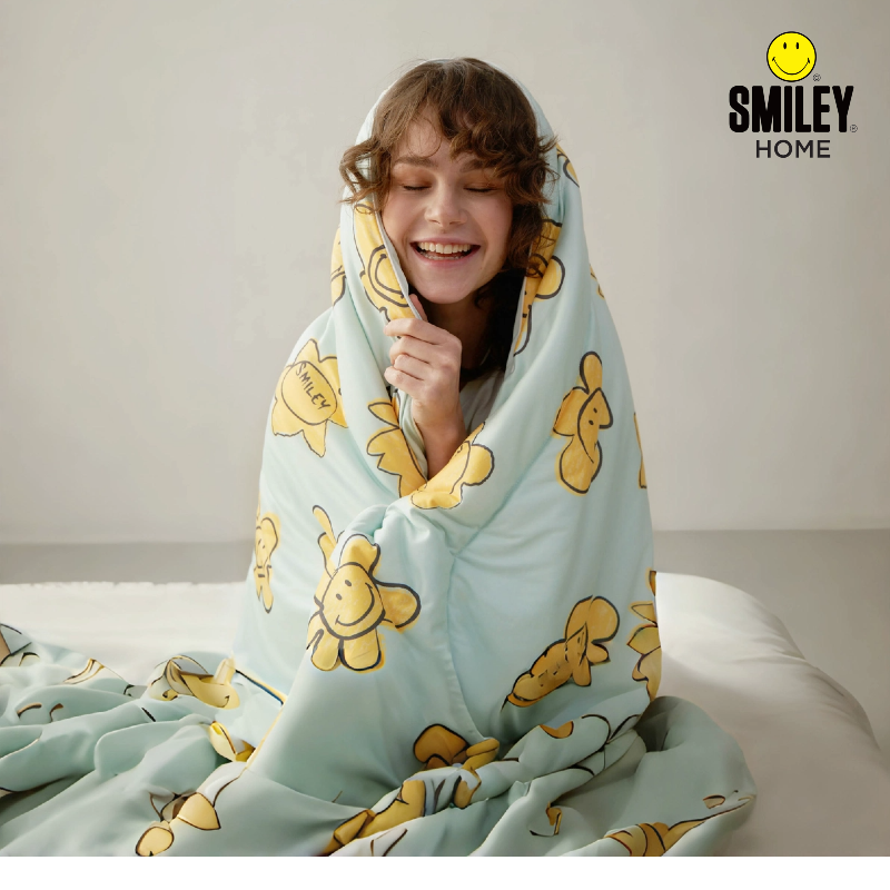 SMILEY笑脸宁静酷爽抗菌被透气亲肤夏凉被冷感被空调被双人薄款