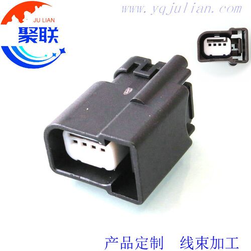 DJ7024YA-0.6-21黑色 汽车线束插头2孔防水插件 连接器 配端子2P