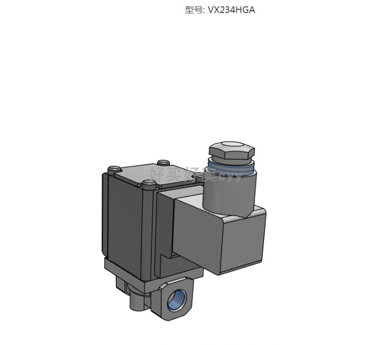 SMC 原装正品VX234HGA系列 直动式2通电磁阀 中真空用单体