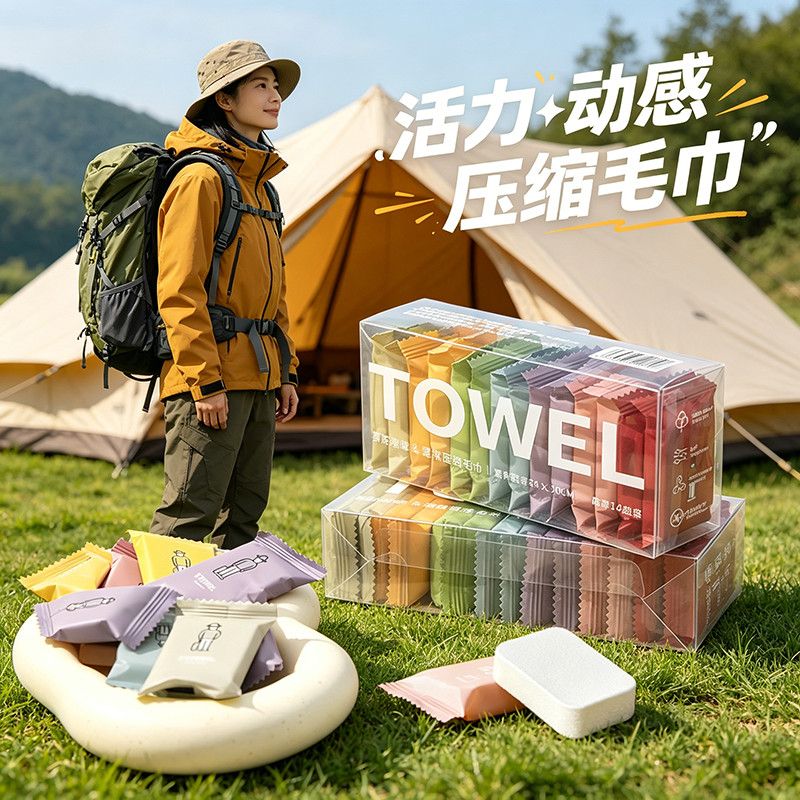 14枚一次性纯棉压缩洗脸巾加厚