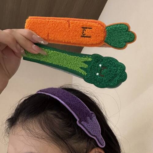 仿真蔬菜碎发无痕魔术贴刘海贴