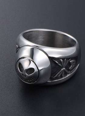 Ring mens Retro index finger titanium steel ring personalit