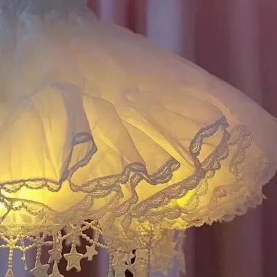 女童发光裙撑网纱蓬蓬裙潮流儿童洛丽塔裙撑纯色宝宝内搭裙子