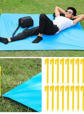 20Pcs/Set Tent Hook Stakes Beach Mat Windproof Plastic Campi