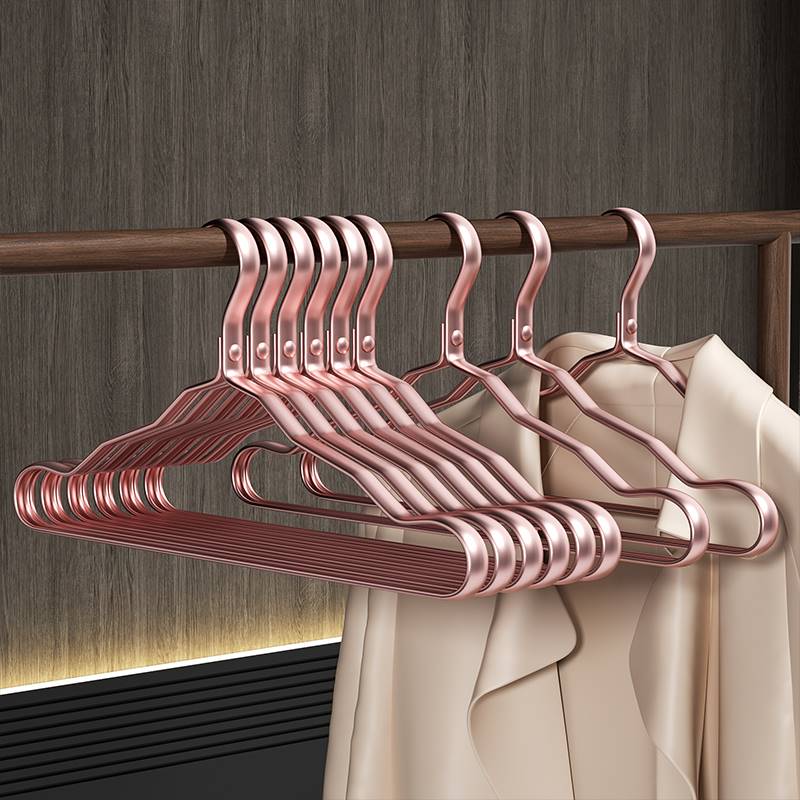 太空铝合金衣架家用挂衣防滑无痕不锈钢衣挂轻奢高级金色晾衣架子