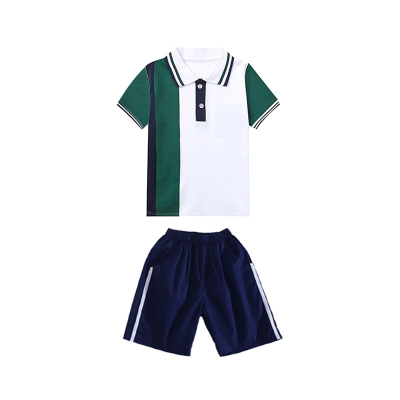 幼儿园园服夏儿童纯棉校服小学生绿色红班服学院风姐弟装夏季套装