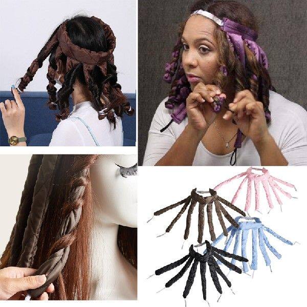 Heatless Hair Curlers, Curling Rod Ribbon Headband Silk