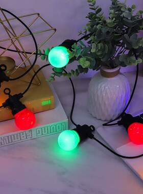 跨境ledg50球泡彩灯 户外低压24v插电阳台庭院氛围装饰灯串